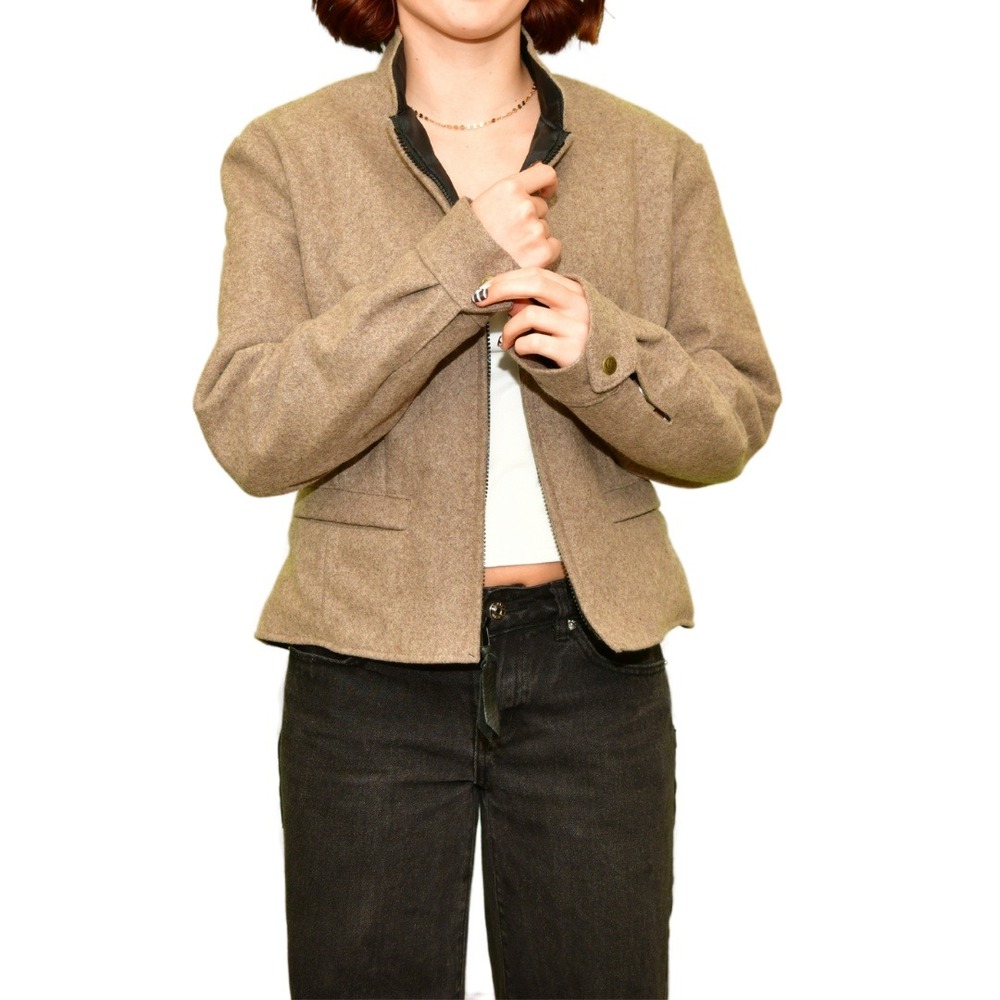 Schaefer Outfitter Beige Wool Jacket | Women's M | Made in USA - Picture 4 of 12